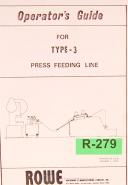 Rowe Type 3 Press Feeding Line Operations Manual 1975
